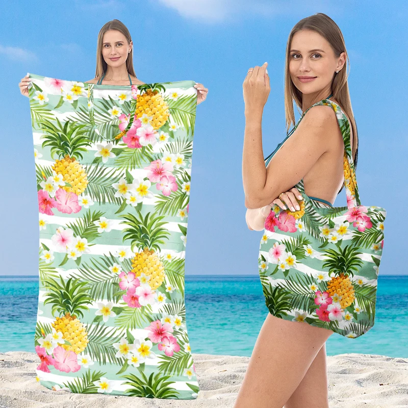 Multifunktionales Strandtuch mit integrierter Tragetasche Skanto