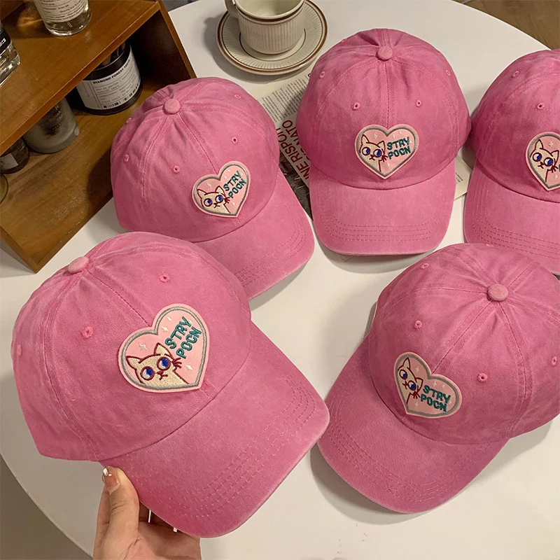 Damen Bestickte Inspirierende Katzen-Baseballkappe Skanto
