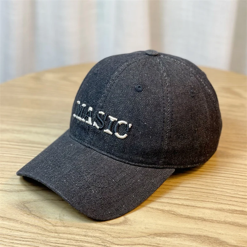 Bestickte Denim-Baseballkappe für Damen Skanto