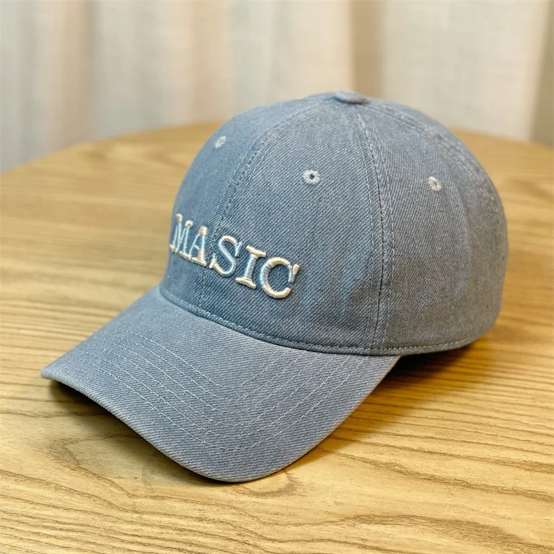 Bestickte Denim-Baseballkappe für Damen Skanto
