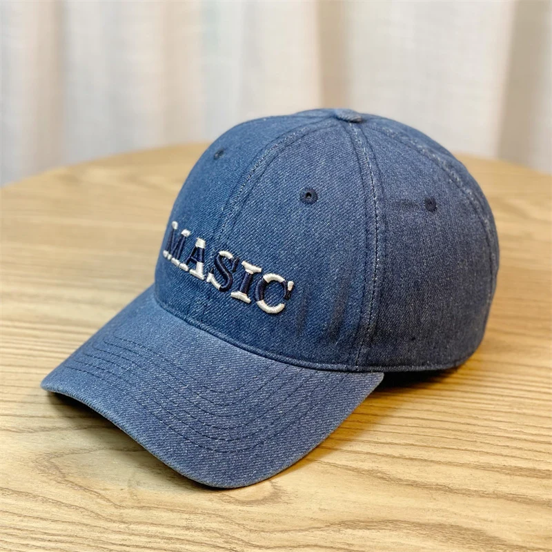 Bestickte Denim-Baseballkappe für Damen Skanto