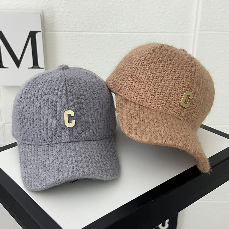 Damen Kuschelige Strick-Baseballkappe Skanto