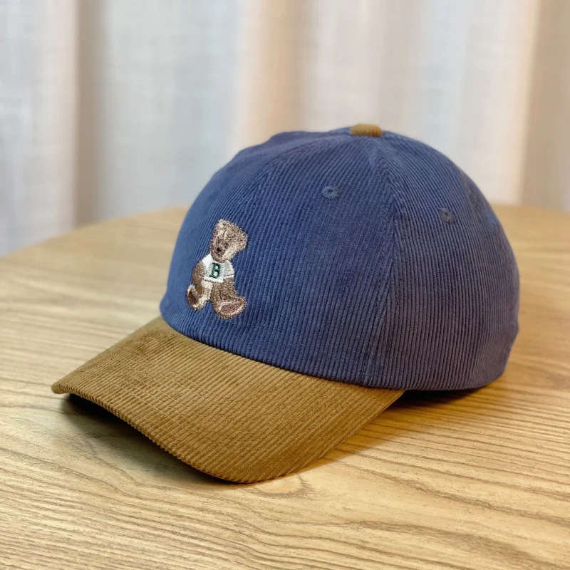 Skanto Damen Cord-Baseballkappe mit Teddybär-Stickerei Skanto