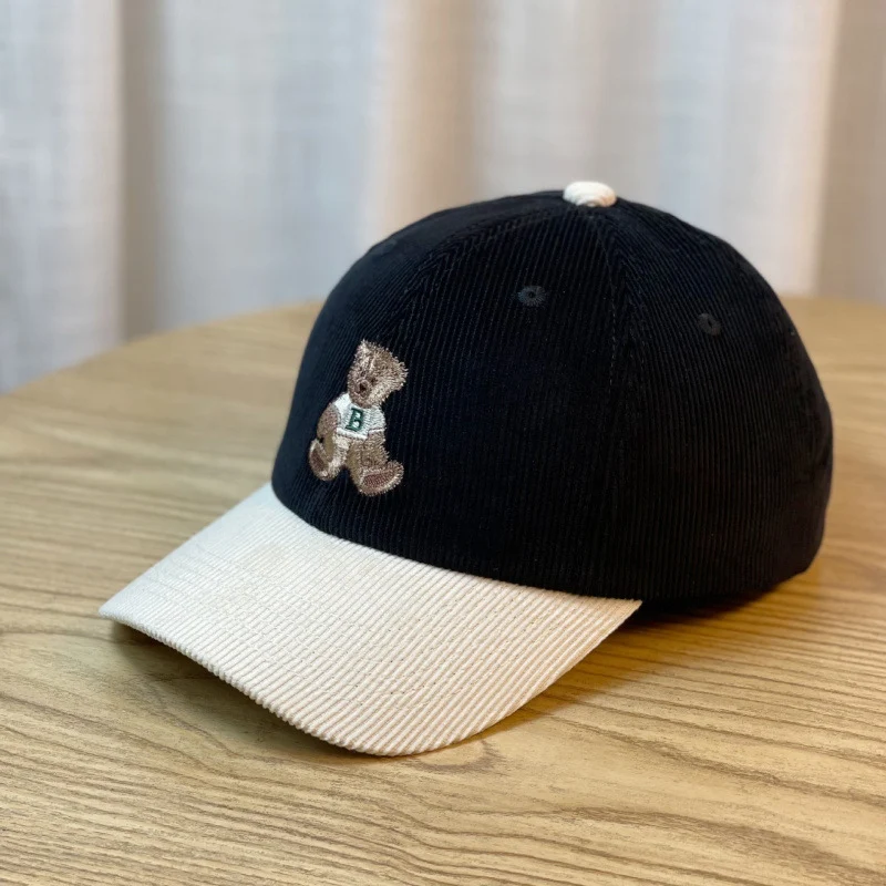 Skanto Damen Cord-Baseballkappe mit Teddybär-Stickerei Skanto