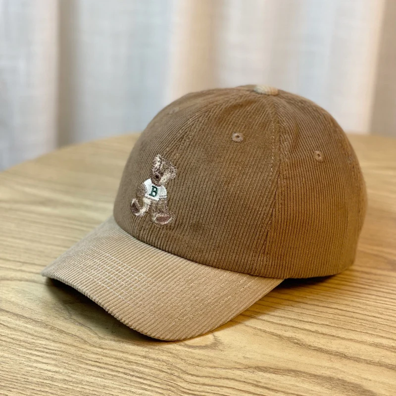 Skanto Damen Cord-Baseballkappe mit Teddybär-Stickerei Skanto