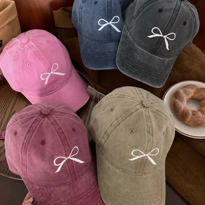 Damen Bestickte Verstellbare Baseball Cap mit Schleifendetail Skanto