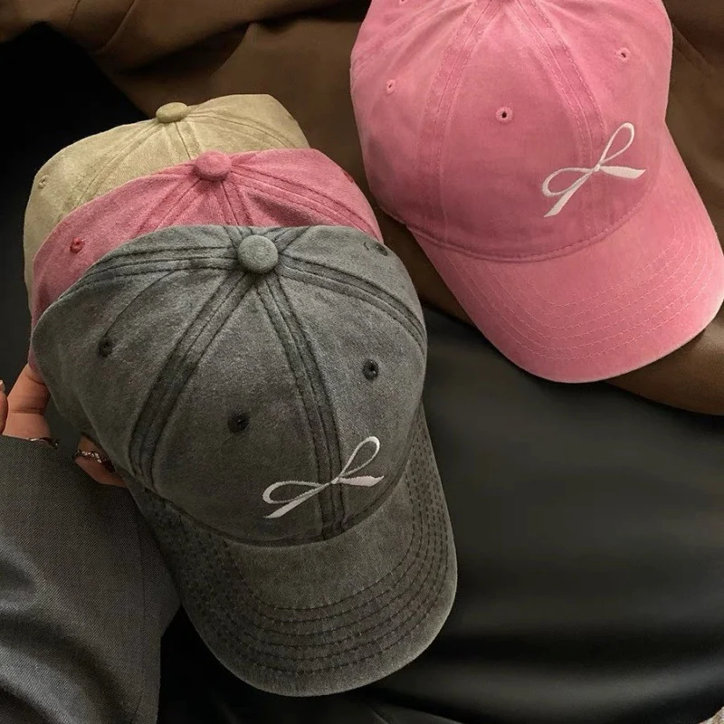 Damen Bestickte Verstellbare Baseball Cap mit Schleifendetail Skanto