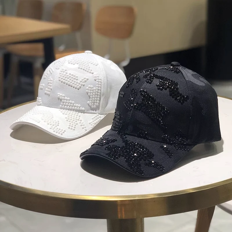 Damen Verzierte Pailletten Baseball Cap Skanto
