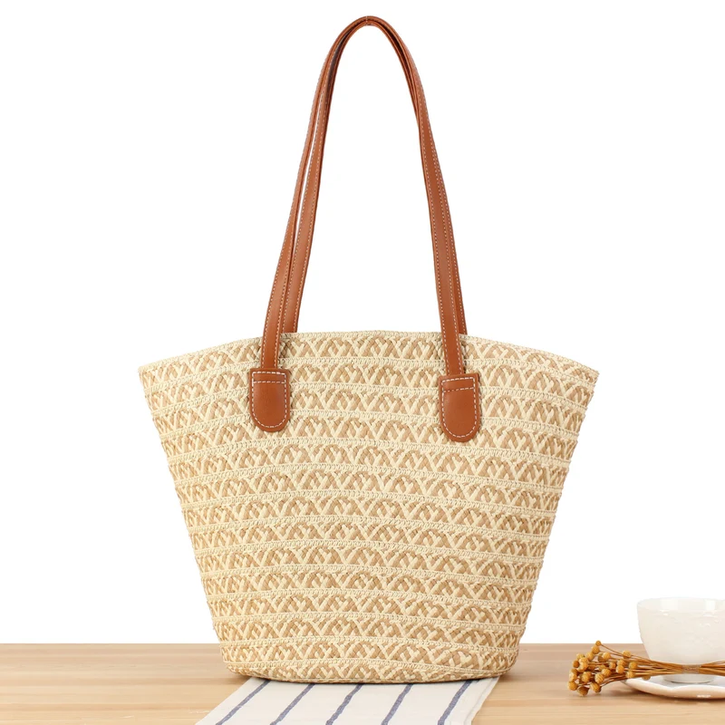 Strandtasche mit raffinierten Lederdetails Skanto