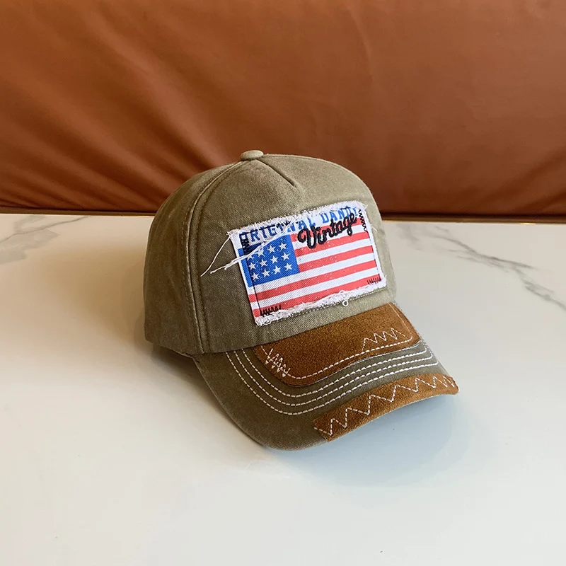 Damen Vintage-inspirierte Distressed Baseballkappe Skanto