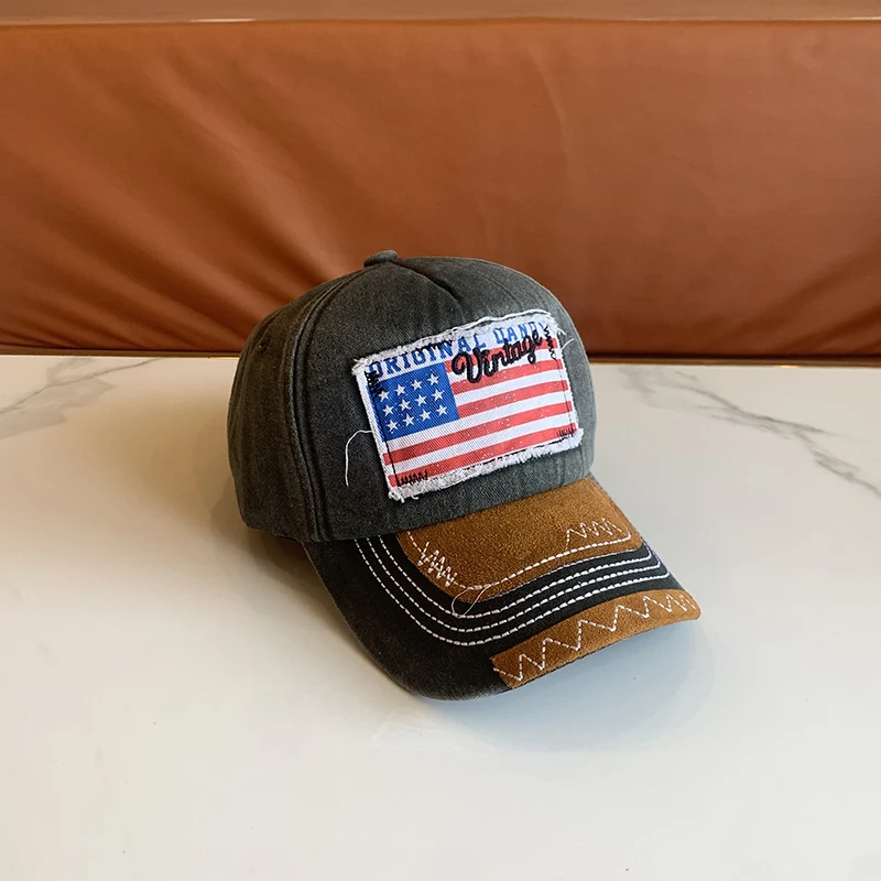 Damen Vintage-inspirierte Distressed Baseballkappe Skanto