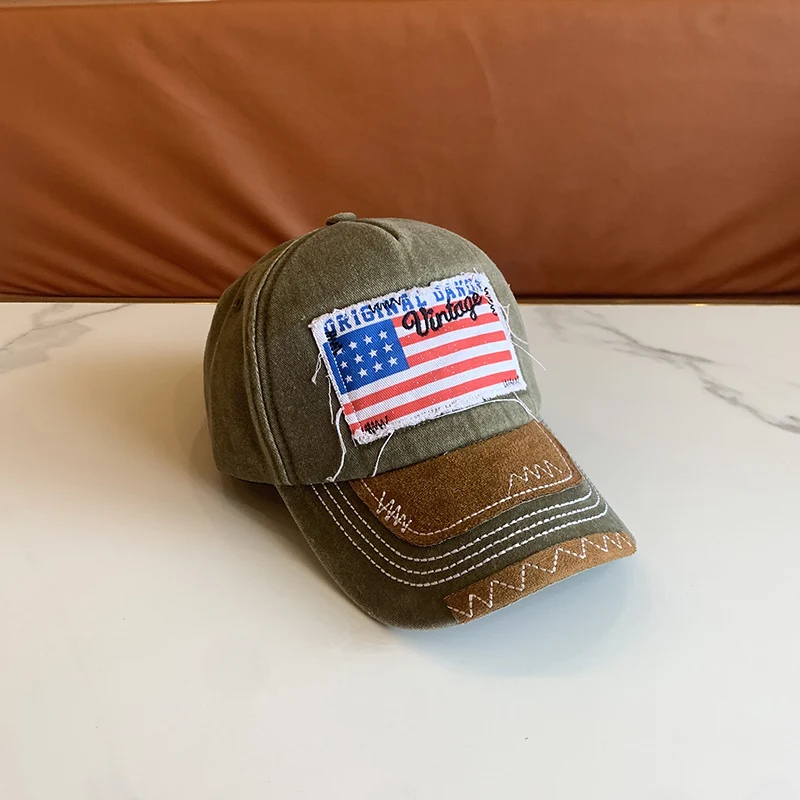 Damen Vintage-inspirierte Distressed Baseballkappe Skanto