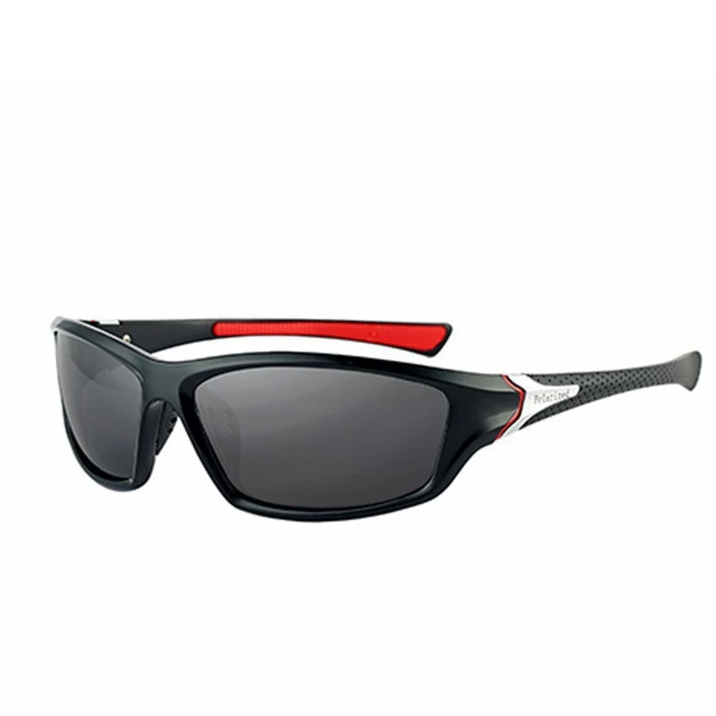 Unisex Sport-Wrap-Sonnenbrille mit polarisierten, bruchsicheren Polycarbonat-Gläsern und rutschfesten Nasenpads Skanto