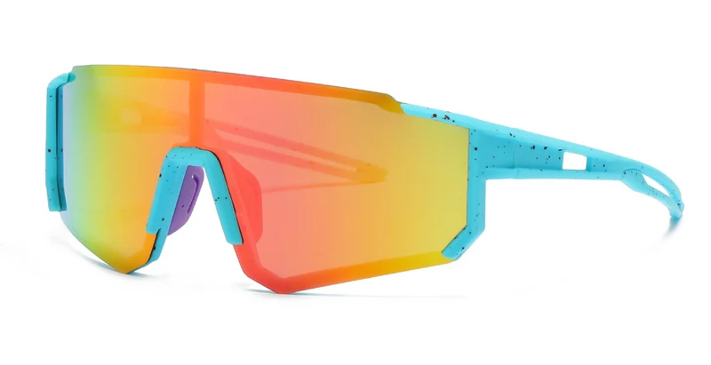 Unisex Sport-Visier-Sonnenbrille mit polarisierten, bruchsicheren Polycarbonat-Gläsern Skanto