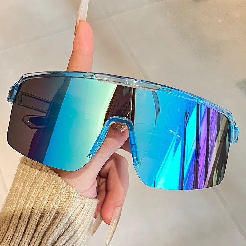 Unisex Skanto Sportliche Shield-Sonnenbrille mit Vollvisierlinse und rutschfesten Nasenpads Skanto