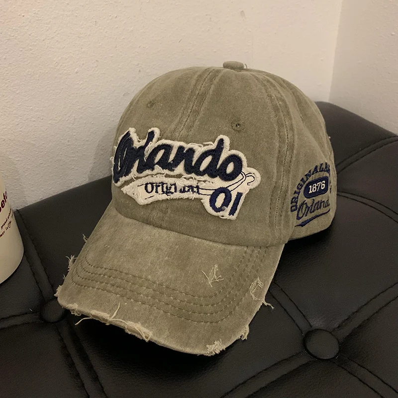 Damen Baseball Cap im Used-Look mit Vintage-Stickerei Skanto