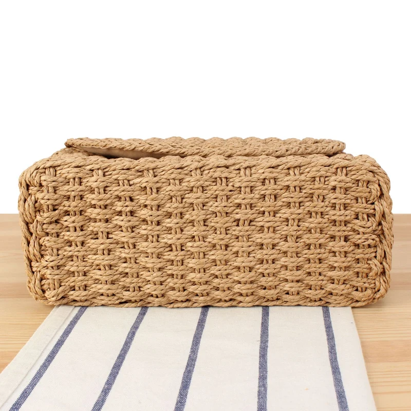 Handtasche aus gewebtem Naturmaterial mit verstellbarem Riemen Skanto