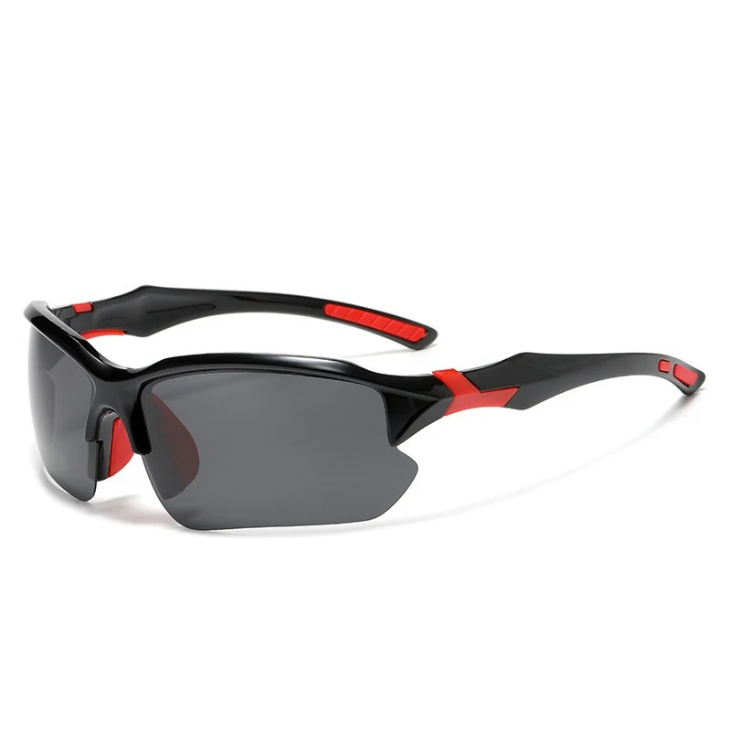 Unisex Sportliche Performance-Sonnenbrille mit Halbrand, polarisiertem UV-Schutz, rutschfesten Nasenpads Skanto
