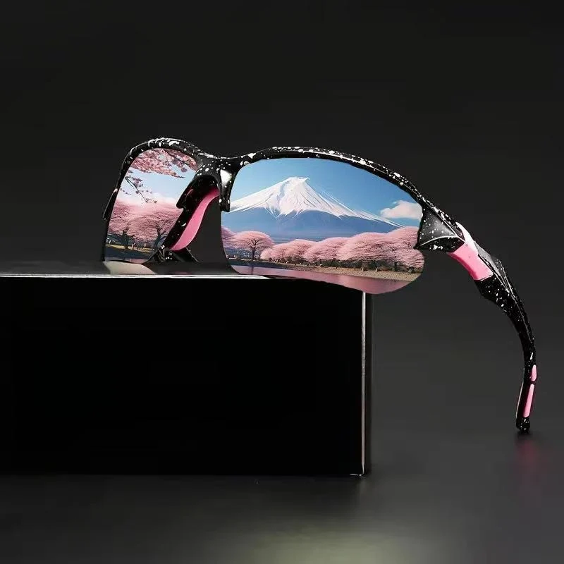 Unisex Sportliche Performance-Sonnenbrille mit Halbrand, polarisiertem UV-Schutz, rutschfesten Nasenpads Skanto