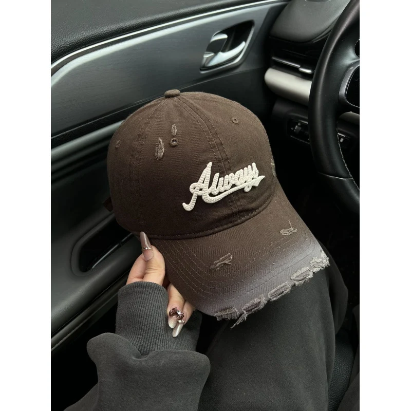 Damen Baseballkappe im Used-Look aus Jeans Skanto