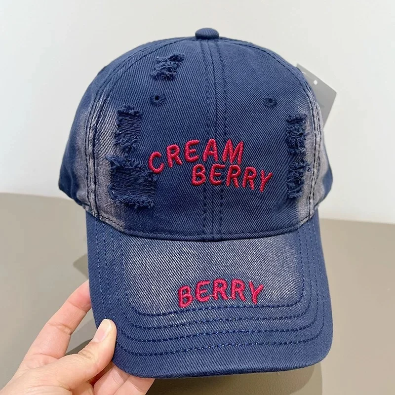 Damen Baseball Cap aus Denim im Used-Look Skanto