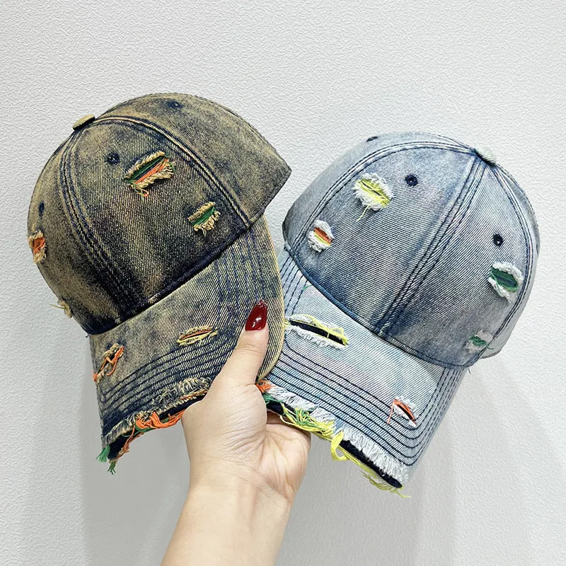 Damen Baseballkappe im Used-Look aus Jeans Skanto 1784084142