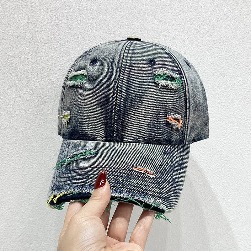 Damen Baseballkappe im Used-Look aus Jeans Skanto 1784084142