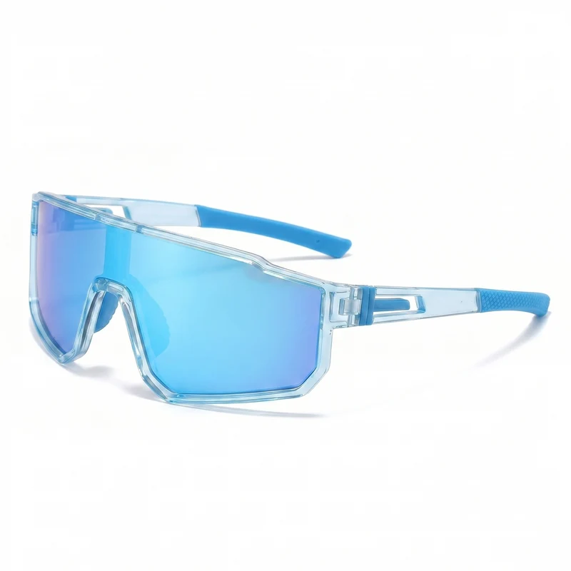 Damen Sport-Shield-Sonnenbrille Oversize mit UV400-Schutz, bruchsicherer Polycarbonatlinse und rutschfesten Bügeln Skanto