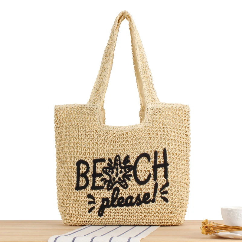Leichte Strandtasche mit raffinierter Flechtung Skanto