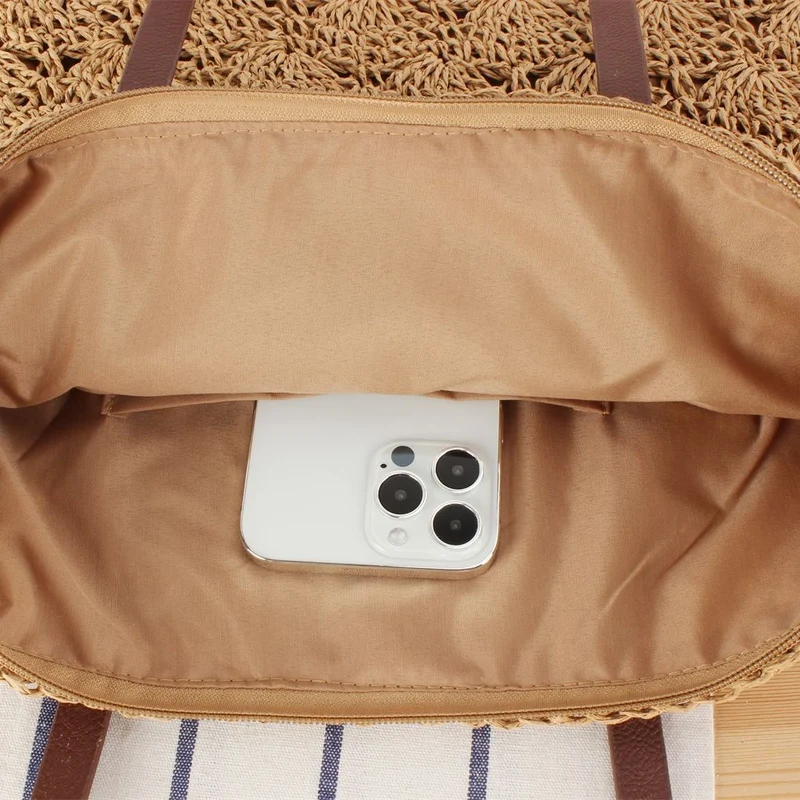Stilvolle Handtasche aus geflochtenem Naturmaterial Skanto
