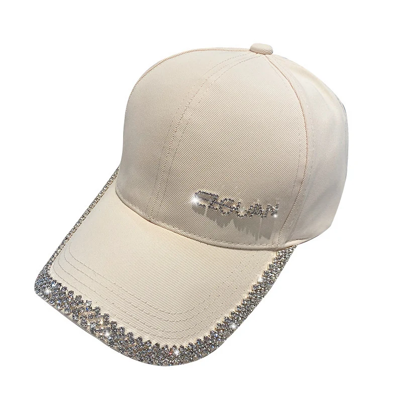 Damen Glitzernde Baseball Cap mit Strassbesatz Skanto