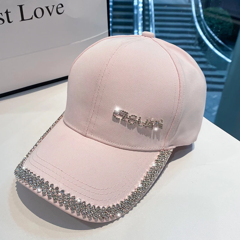 Damen Glitzernde Baseball Cap mit Strassbesatz Skanto