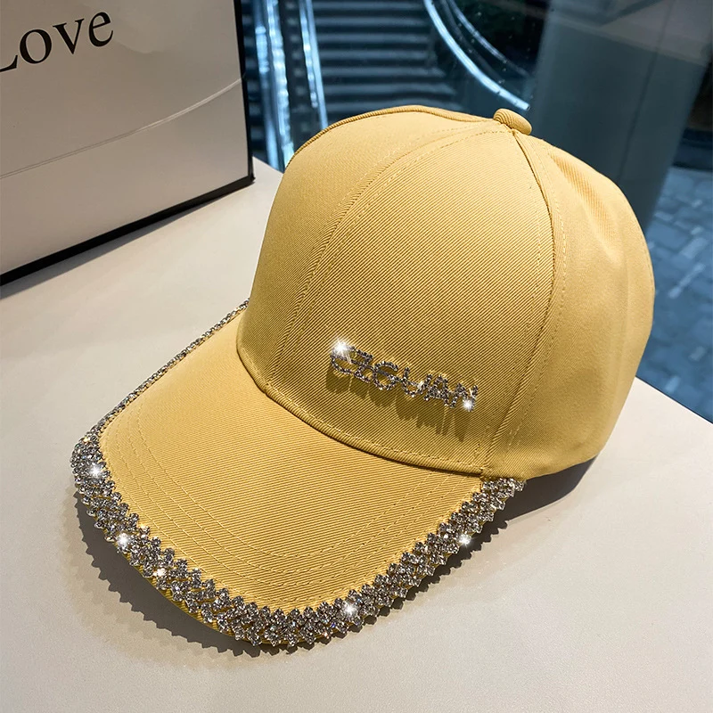 Damen Glitzernde Baseball Cap mit Strassbesatz Skanto