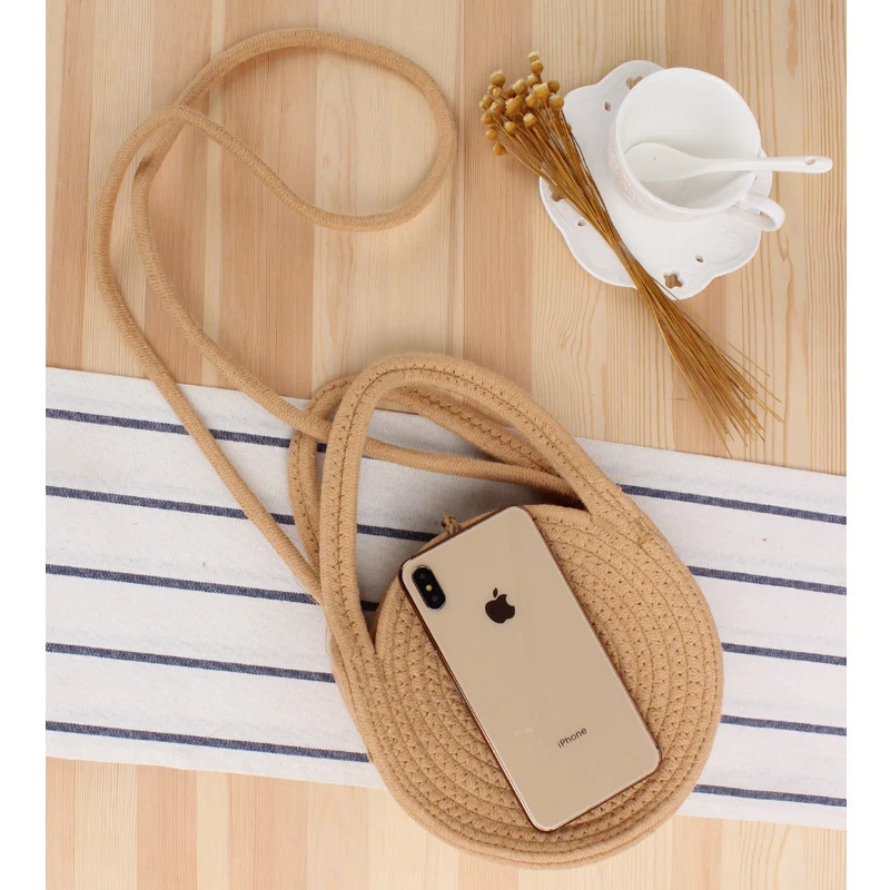 Runde Makramee-Tasche Skanto