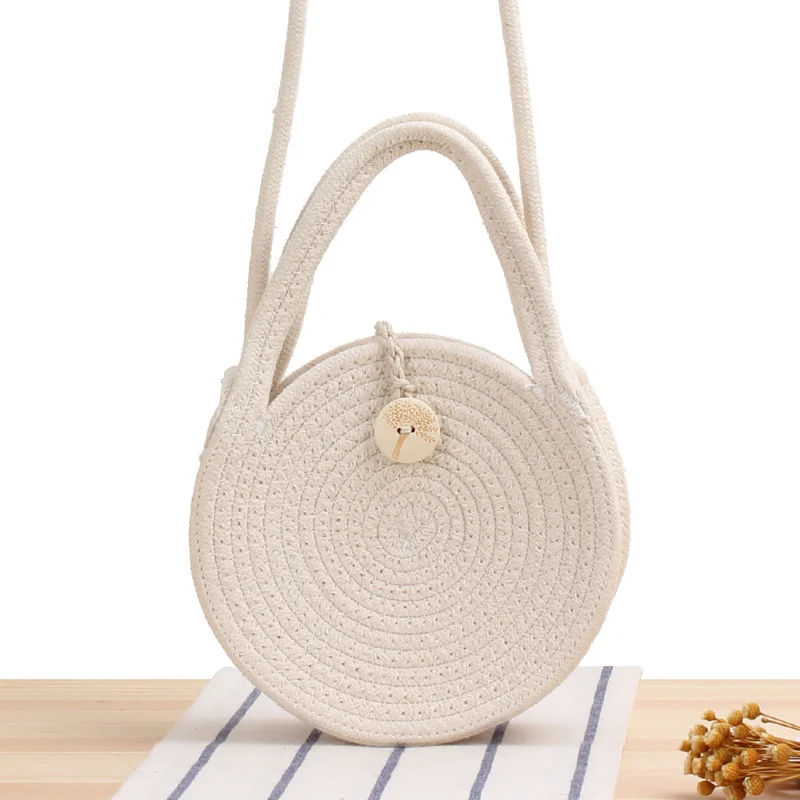 Runde Makramee-Tasche Skanto