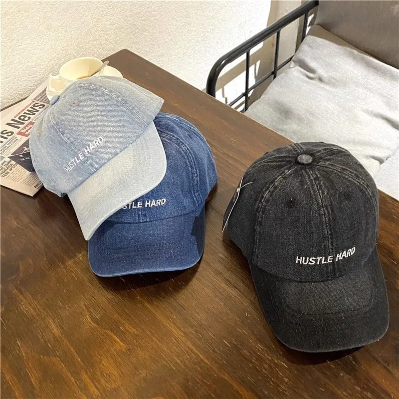 Lässige Distressed-Denim-Kappe für Damen Skanto