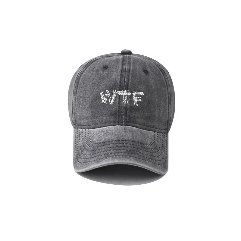 Lässige Distressed-Denim-Baseballkappe für Damen Skanto