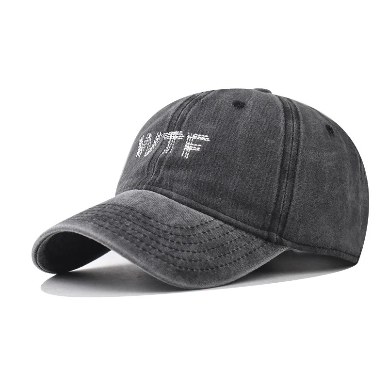 Lässige Distressed-Denim-Baseballkappe für Damen Skanto
