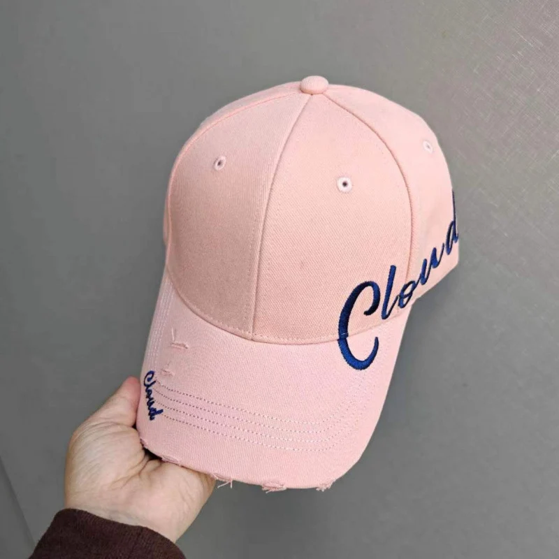 Damen Baseballkappe aus Baumwolle im Used-Look mit Schriftzug-Design Skanto