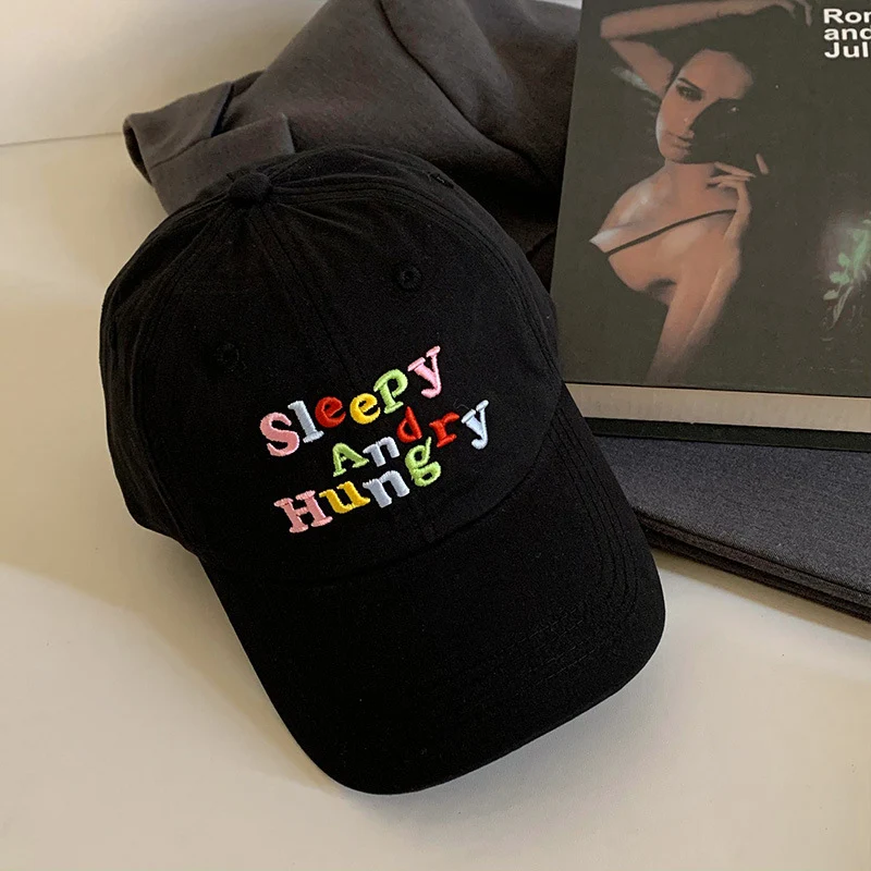 Damen Relaxte Baumwoll Baseball Cap mit Verspielter Stickerei Skanto