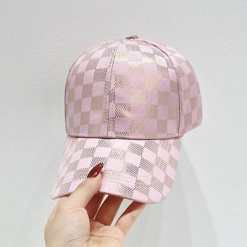 Damen Karierte Mesh Baseball Cap Skanto