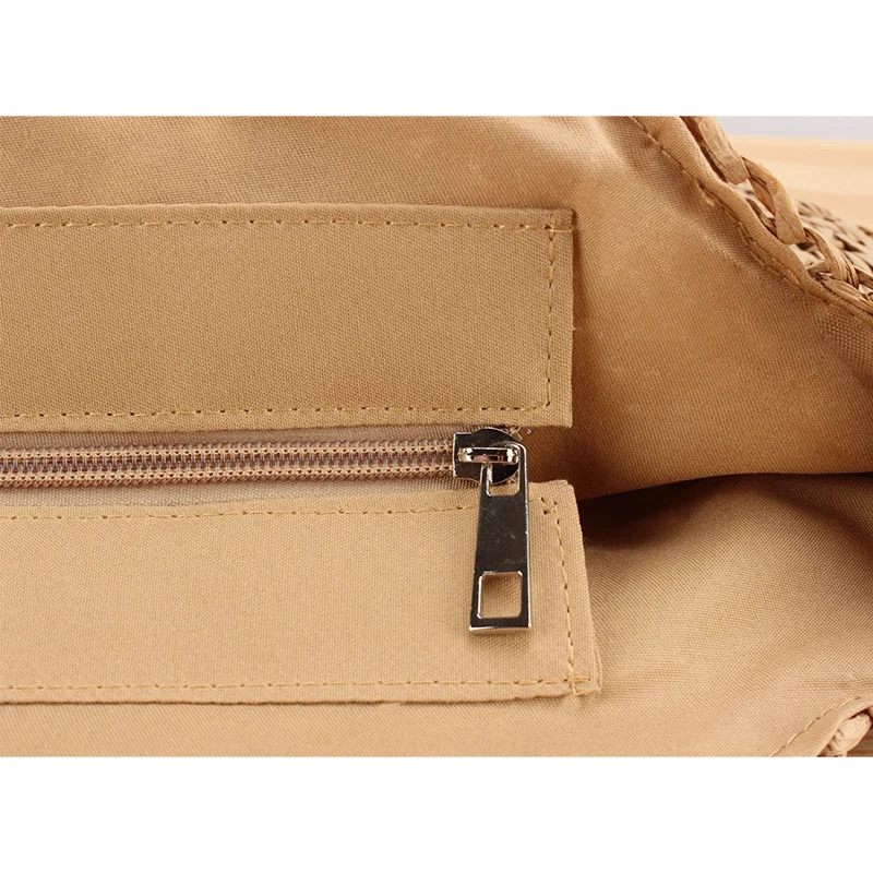 Runde Raffia-Korbtasche mit handgewebtem Design Skanto