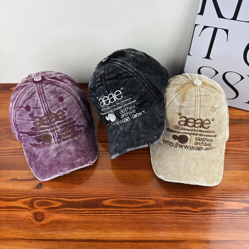 Damen Distressed Cord Baseballkappe Skanto