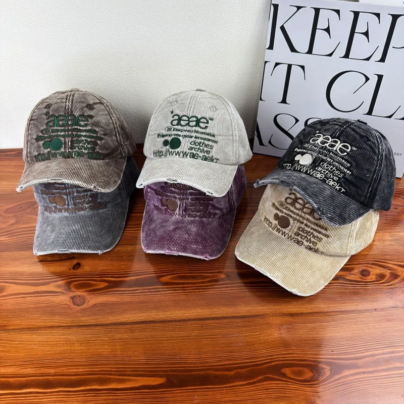Damen Distressed Cord Baseballkappe Skanto