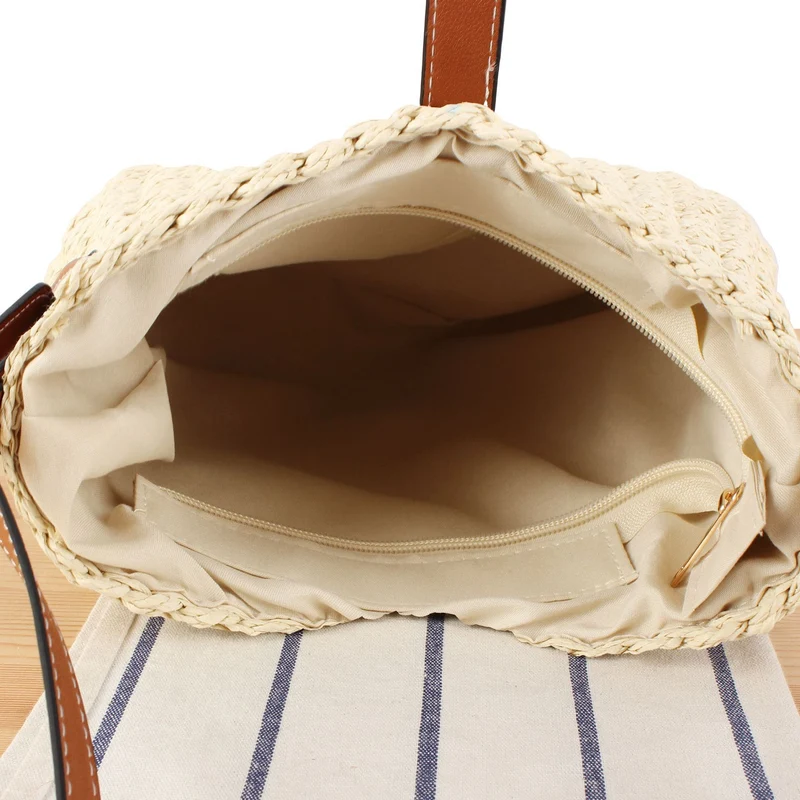 Geflochtene Umhängetasche mit eleganten Lederdetails Skanto