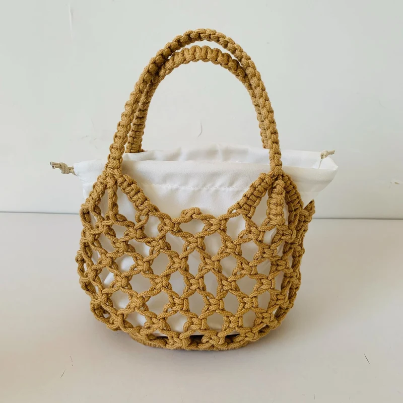 Handgeknüpfte Tote Bag mit innerem Kordelzugverschluss Skanto