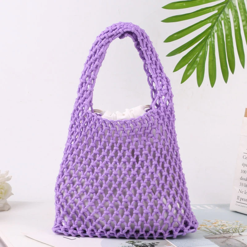 Handgeknüpfte Tote Bag aus Naturbaumwolle Skanto