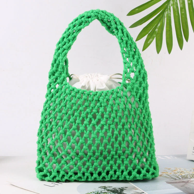 Handgeknüpfte Tote Bag aus Naturbaumwolle Skanto