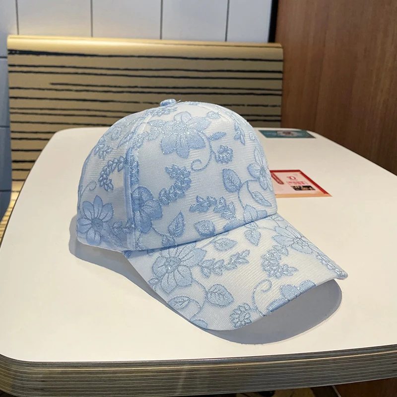 Damen Baseballkappe mit Blumenstickerei Skanto