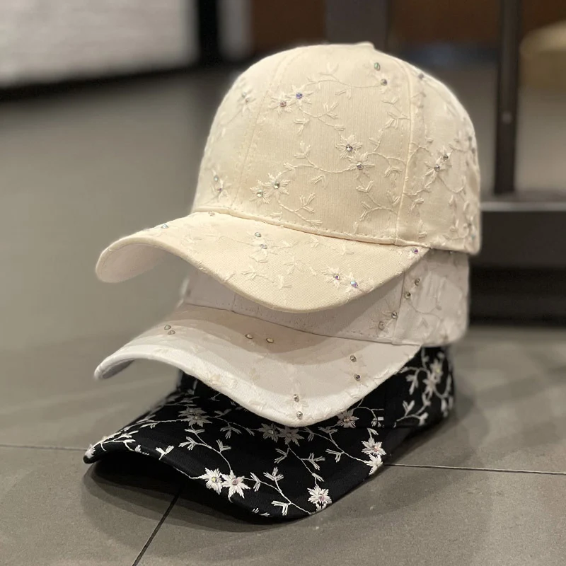 Bestickte Damen-Baseballkappe mit Strass-Detail Skanto